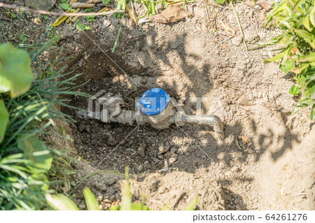 Water meter and main cock (water stopcock) 64261276