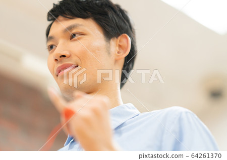 Anniversary marriage marriage proposal gift present christmas man male one person red red thread indoors indoors 64261370