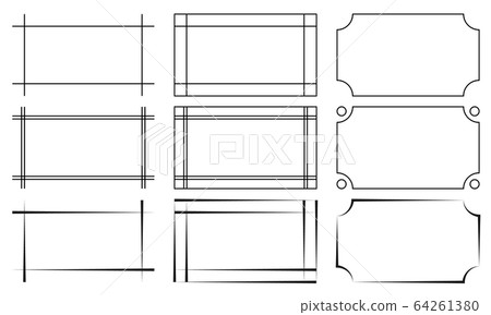 Simple box line material set - Stock Illustration [64261380] - PIXTA