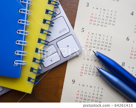 Business image · calendar · keyboard · notebook 64261413
