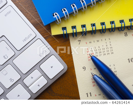 Business image · calendar · keyboard · notebook 64261414