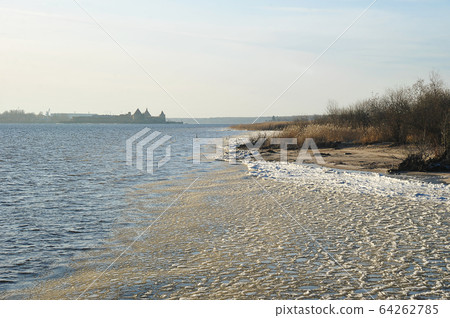 ice view of the Oreshek fortress in the Ladoga ice view of the Oreshek fortress in the Ladoga 64262785