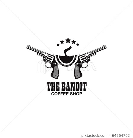Bandit coffee logo design vector template Bandit coffee logo design vector template 64264762