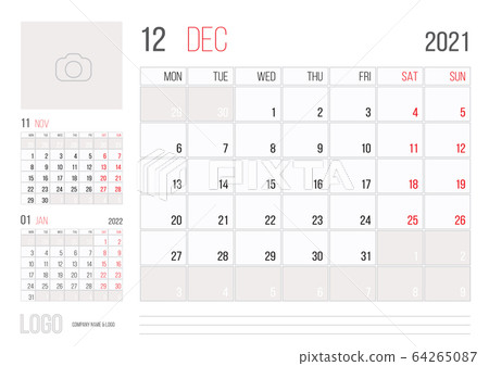Calendar 2021 planner corporate template design 64265087