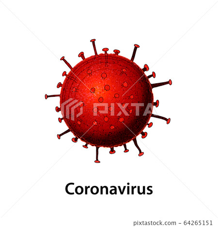 Coronavirus 2019-nCoV. Corona virus icon. 64265151