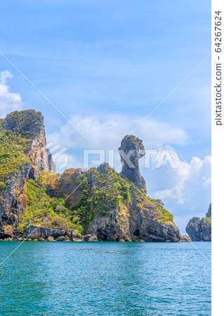 Beautiful amazing shape rock mountain cliff at Beautiful amazing shape rock mountain cliff at 64267624
