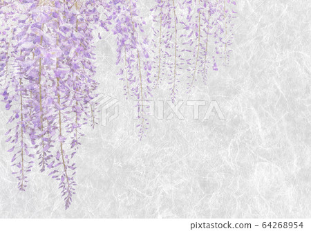 Japanese paper art, wisteria flower Japanese paper art, wisteria flower 64268954