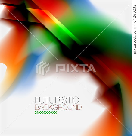 Liquid fluid color splashes abstract background, bright colorful shapes. Techno futuristic vector abstract background For Wallpaper, Banner, Background, Card, Book Illustration, landing page 64269232