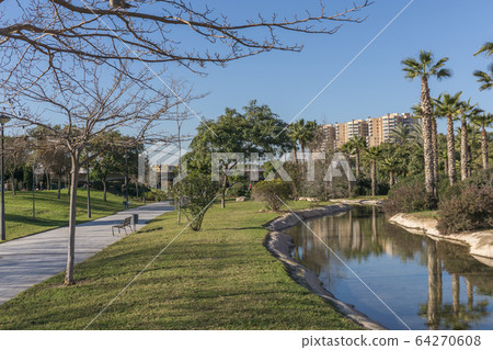 Turia River gardens Jardin del , leisure and sport area, Valencia, Spain Turia River gardens Jardin del , leisure and sport area, Valencia, Spain 64270608