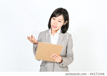 Clipboard woman Clipboard woman 64271346
