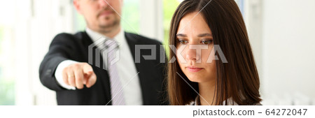 Angry yelling boss point arm to exit Angry yelling boss point arm to exit 64272047