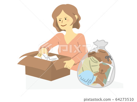 A woman sorting things 64273510