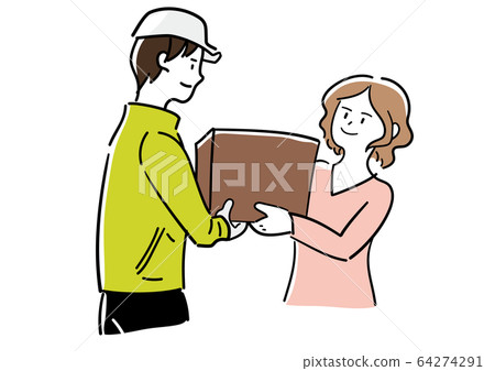 女人接受快遞 64274291