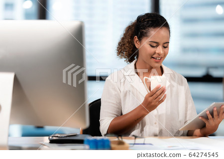 Relax time. Successful Businesswoman relaxing and resting Relax time. Successful Businesswoman relaxing and resting 64274545