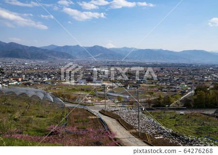 Scenery seen from near Fuefukigawa Fruit Park in Yamanashi Prefecture Scenery seen from near Fuefukigawa Fruit Park in Yamanashi Prefecture 64276268