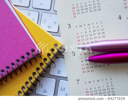 Business image · calendar · keyboard · notebook · woman Business image · calendar · keyboard · notebook · woman 64277839