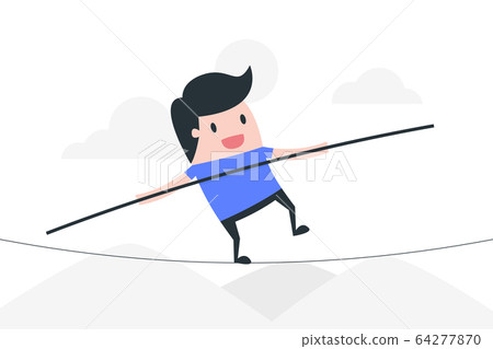 Risk and challenge concept illustration. 64277870