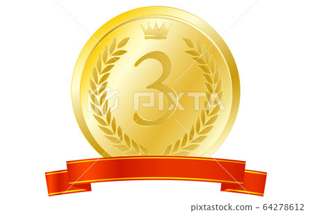 Laurel wreath medal and ribbon 64278612