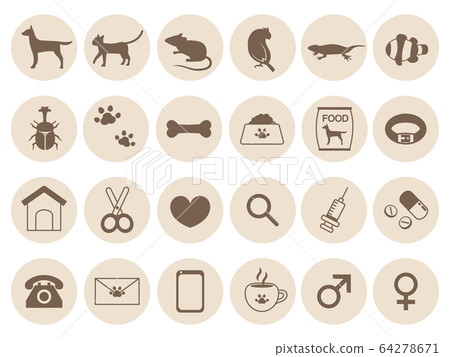 Pet shop icon set 64278671