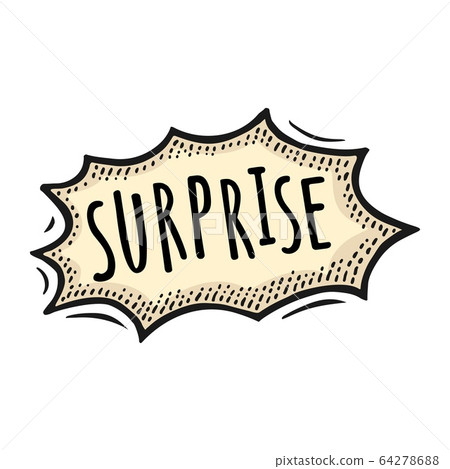 Bubble with handwriting lettering SURPRISE.... - Stock Illustration ...