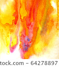 Watercolor bright hand drawn background, Aquarelle image 64278897