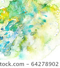 Watercolor bright hand drawn background, Aquarelle image 64278902