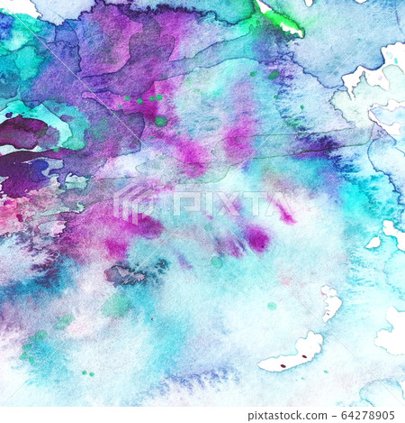 Watercolor bright hand drawn background, Aquarelle image Watercolor bright hand drawn background, Aquarelle image 64278905