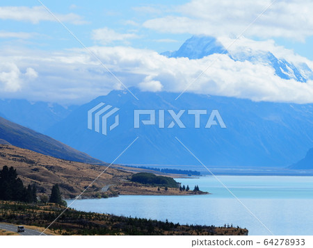 新西蘭普卡基湖/庫克山風景 64278933