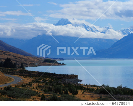 新西蘭普卡基湖/庫克山風景 64278934