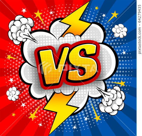 Comic Speech Bubble With Expression Word VS Or 64279435