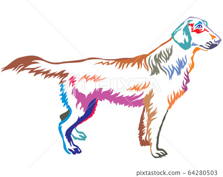 Colorful decorative standing portrait of Colorful decorative standing portrait of 64280503