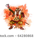 Sengoku warlord Shingen Takeda_01 Red (with back) 64280868