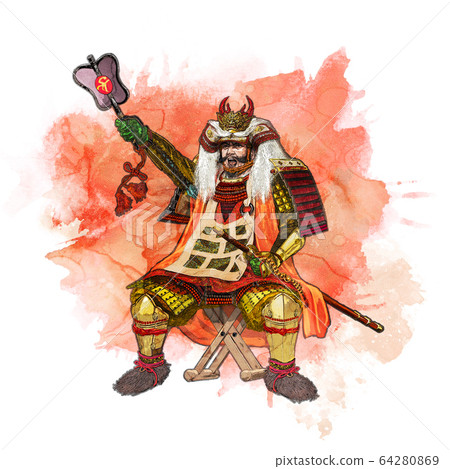 Sengoku warlord Shingen Takeda_01 (with back) 64280869
