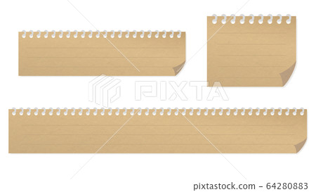 Ring note telop base, craft paper, ruled lines Ring note telop base, craft paper, ruled lines 64280883