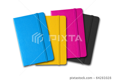 CMYK closed notebooks set 64281028