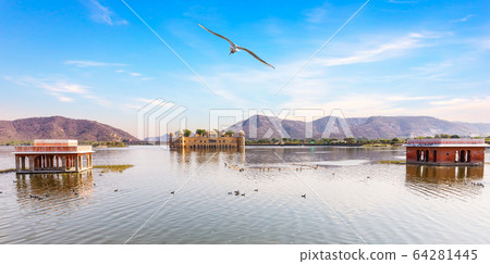 Man Sagar Lake and Jal Mahal Palace, Jaipur, India Man Sagar Lake and Jal Mahal Palace, Jaipur, India 64281445