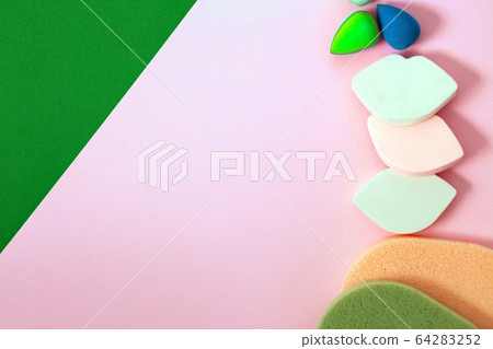cosmetic sponges and foundation 64283252