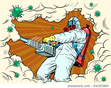 disinfection suit protection epidemic virus bacterium infection 64283909