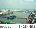 Seoul city street view from top in summer 64284492