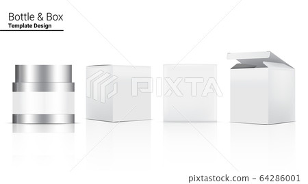 Download Glossy Jar Bottle Mock Up Realistic Cosmetic And 3 Stock Illustration 64286001 Pixta