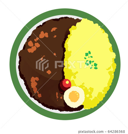 Curry and rice  64286368
