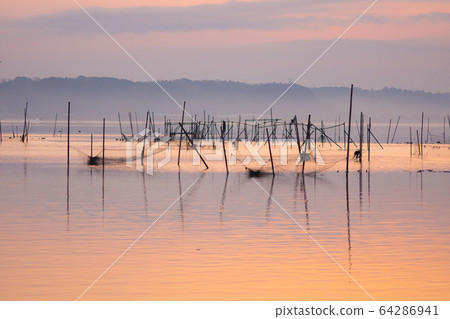 Inba Lake Sunrise Sun Early morning Superb view 64286941