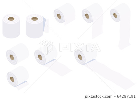 等距各種廁紙插圖集 64287191