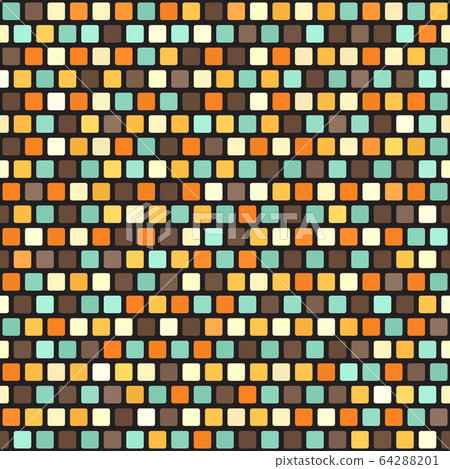 Square pattern. Vector seamless retro background 64288201