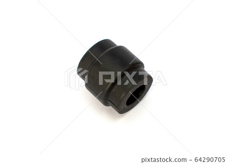 Car suspension stabilizer bushing on an isolated white background. 64290705