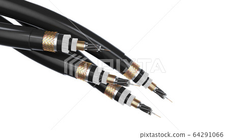 3d rendering, concept of fiber optic cable... - Stock Illustration ...