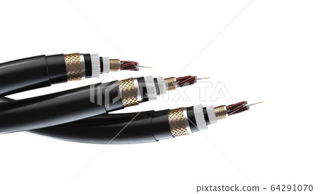 3d rendering, concept of fiber optic cable... - Stock Illustration ...