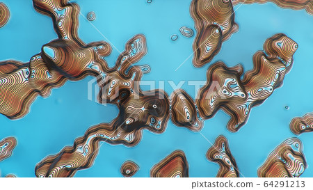 Topographic 3D map of dangerous mountain terrain. Contour lines on a topographic map. Studying geography of area: hills, mountains and plains. Cartography concept, mountain hiking, 3d illustration Topographic 3D map of dangerous mountain terrain. Contour lines on a topographic map. Studying geography of area: hills, mountains and plains. Cartography concept, mountain hiking, 3d illustration 64291213