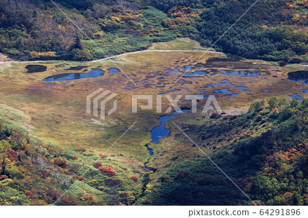 天狗的花園俯瞰著妙高山脈和曉山 64291896