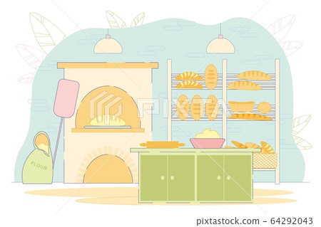 Baking Bread Family Business Production, Fresh. 64292043